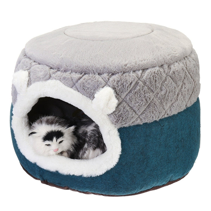 Dual-purpose Pet Bed Quilted Warm Cushion Comfortable for Winter Image 7