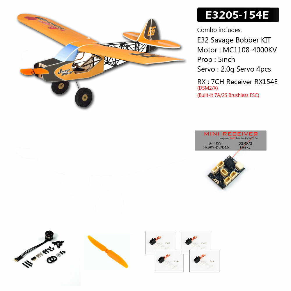 E32 Savage Bobber 600mm Wingspan PP Foam Slow Flyer Fixed Wing RC Airplane Image 1