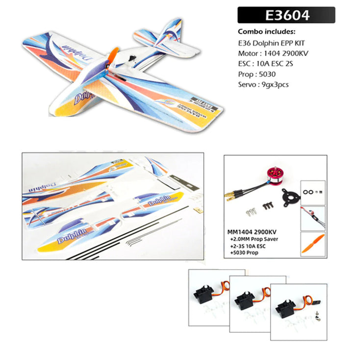 E36 Dolphin 580mm Wingspan EPP Ultralight RC Airplane Image 3