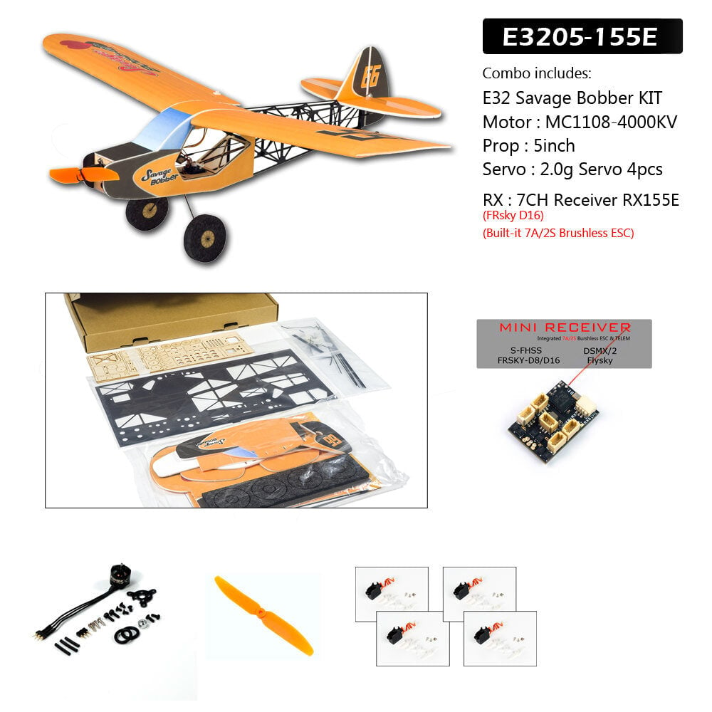 E32 Savage Bobber 600mm Wingspan PP Foam Slow Flyer Fixed Wing RC Airplane Image 1