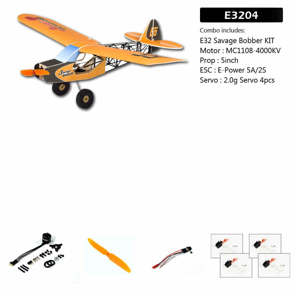 E32 Savage Bobber 600mm Wingspan PP Foam Slow Flyer Fixed Wing RC Airplane Image 1