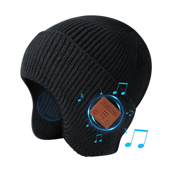 Ear-Covered bluetooth Music Hat Headset Binaural HIFI Stereo Headphone Ca Speaker with Mic Image 1