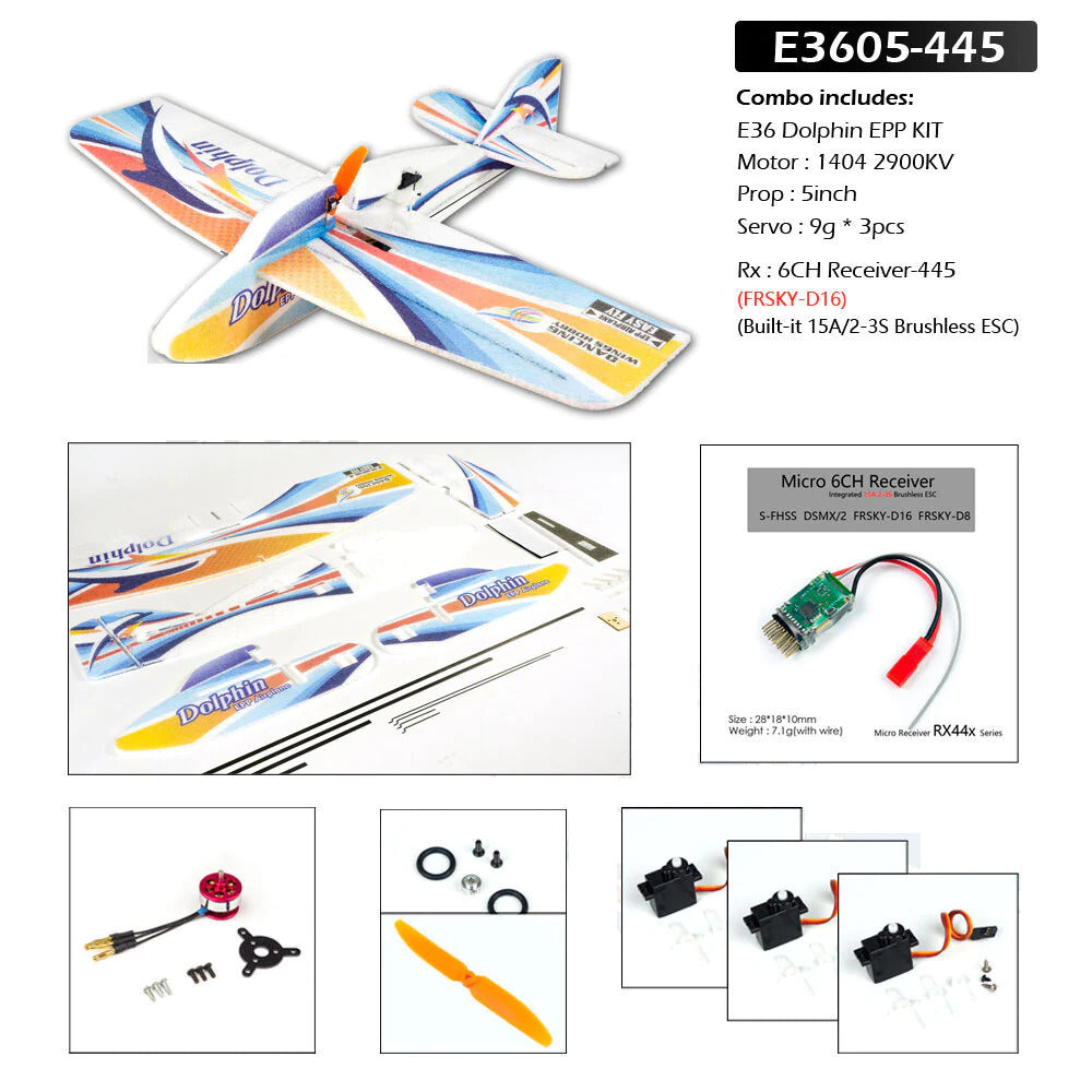E36 Dolphin 580mm Wingspan EPP Ultralight RC Airplane Image 6