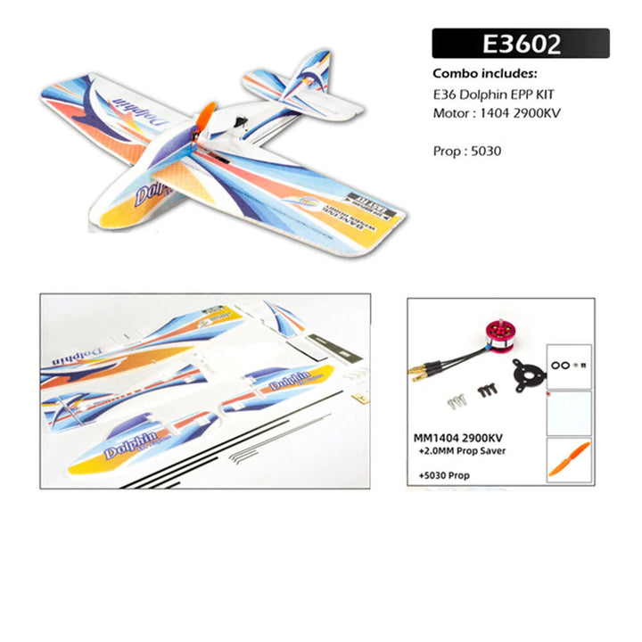 E36 Dolphin 580mm Wingspan EPP Ultralight RC Airplane Image 7