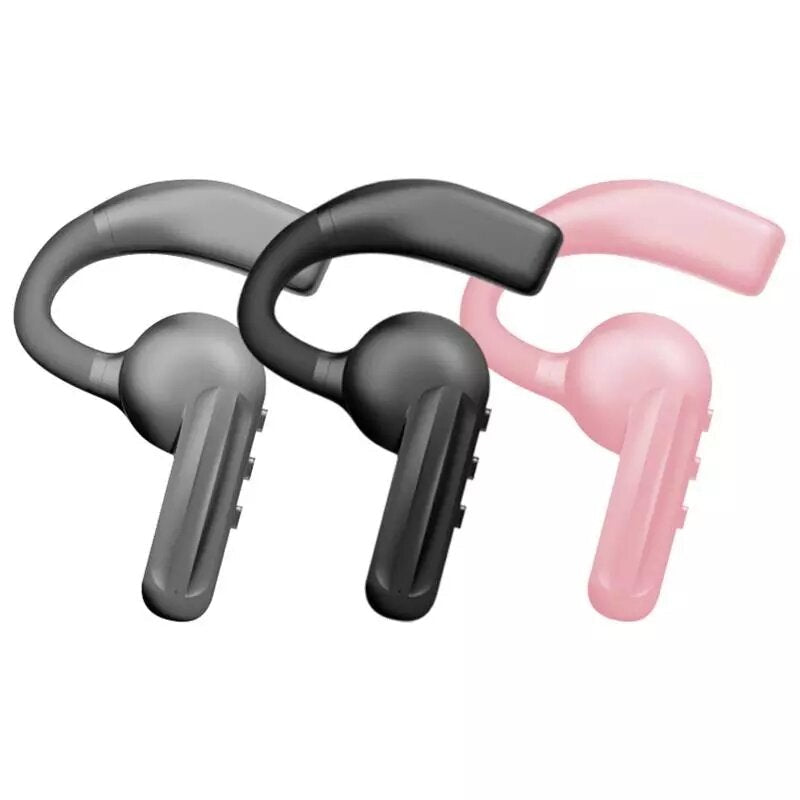 Earhook Wireless bluetooth 5.0 Headphones Bone Conduction Concept Painless Headset Waterproof Hands-free with Mic Single Image 1