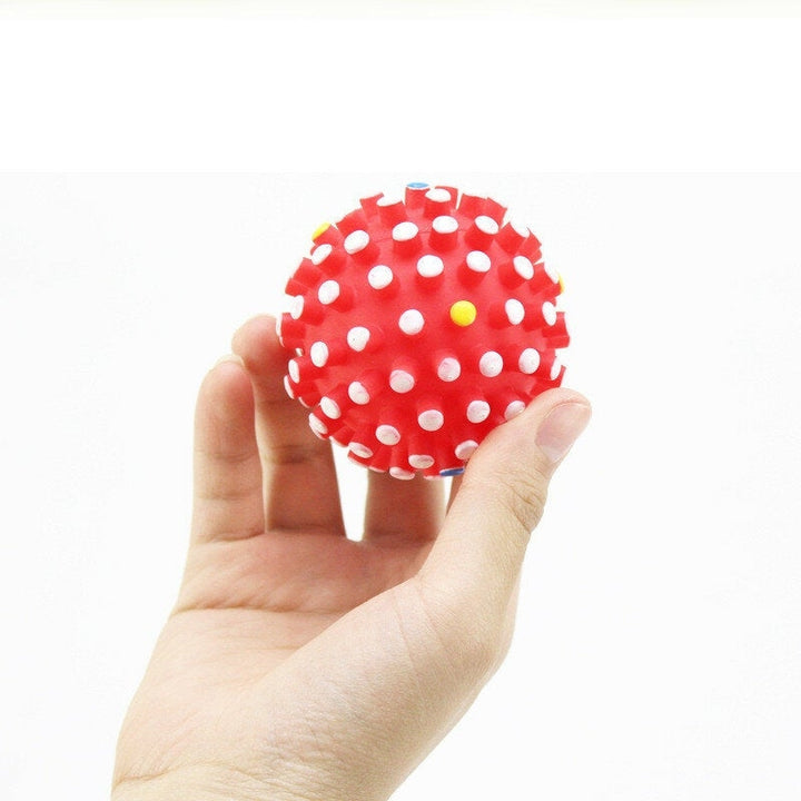 Environmental PVC Pet Toy Ball Random Colors Internal Sound Air Bag Help Grind Teeth Promote Relationship with Pets Image 7