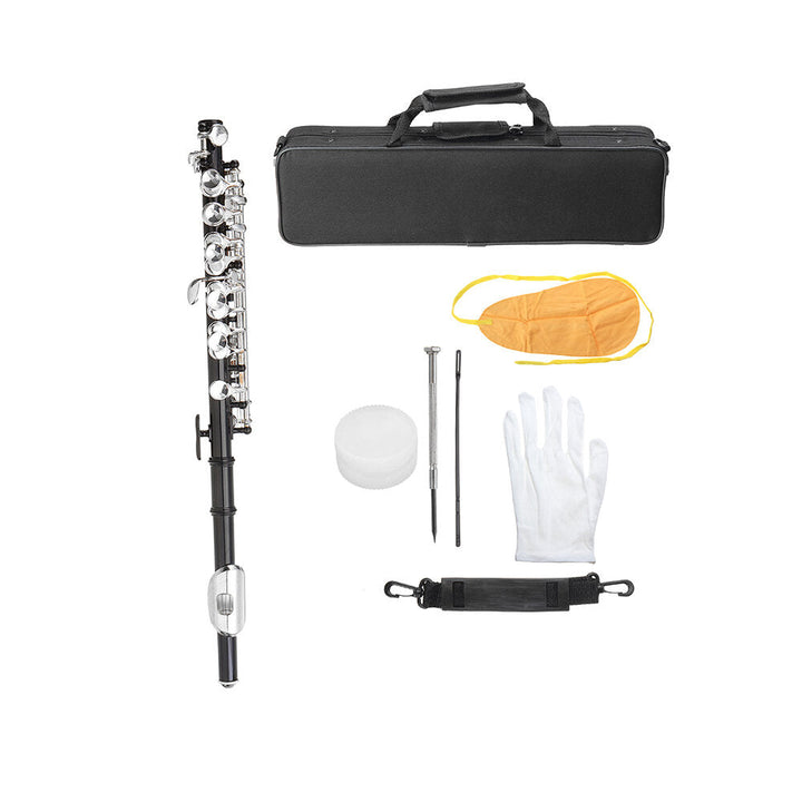 Excellent Nickel Plated C Key Piccolo W/ Case Cleaning Rod And Cloth And Gloves Cupronickel Piccolo Set Image 9