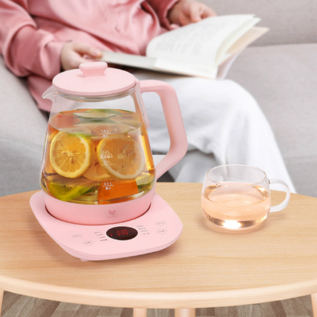 Electric Kettle 800W 1.5L Multifunctional Glass Tea Pot Household Image 4
