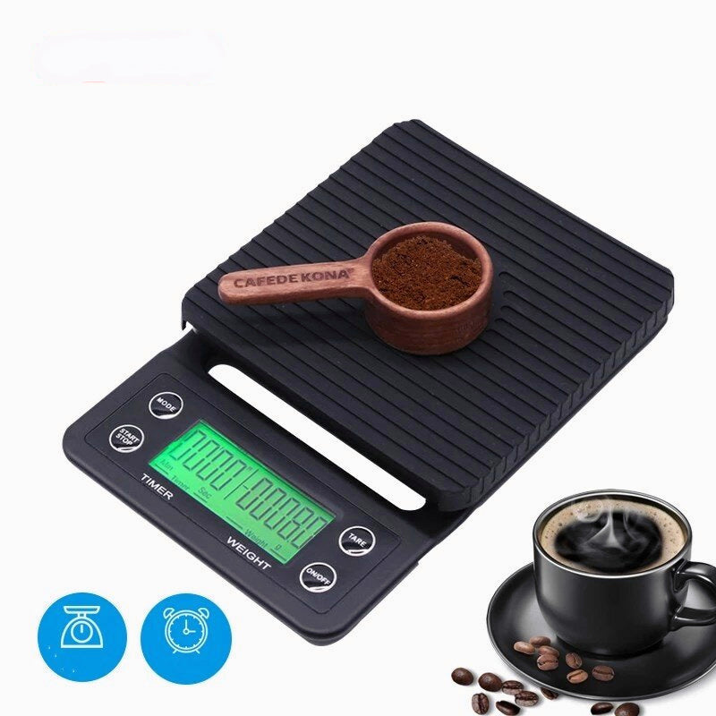 Electronic Coffee Timing Scale Weighing Countdown for Kitchen Image 1