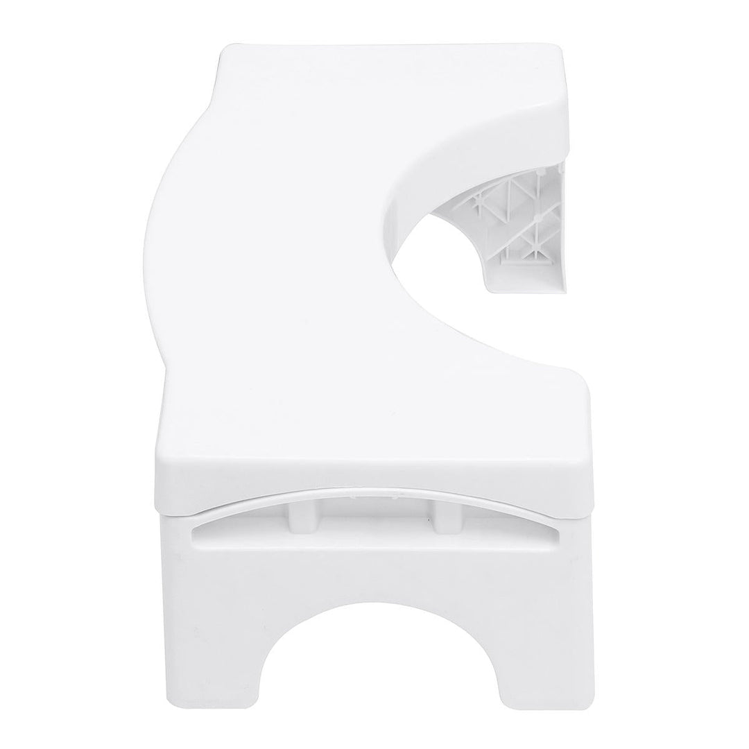Foldable Toilet Stool Potty Chair Plastic Non-slip Bathroom White Sit Footstool Decorations Image 4