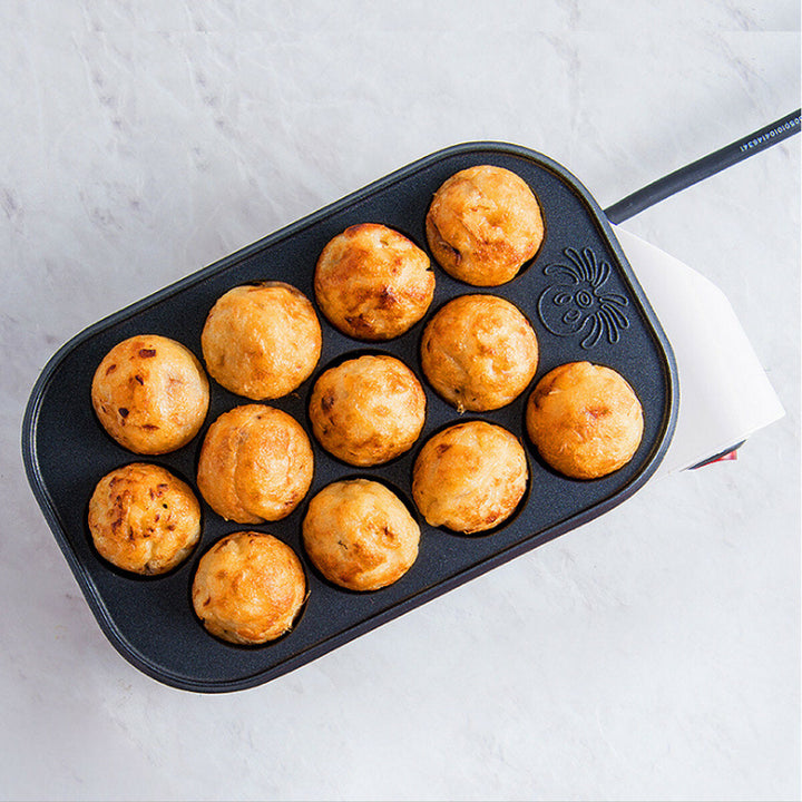 Electric Takoyaki Grill Pan 12 Hole Home Octopus Meat Ball Maker Plate 220V 500W Image 4