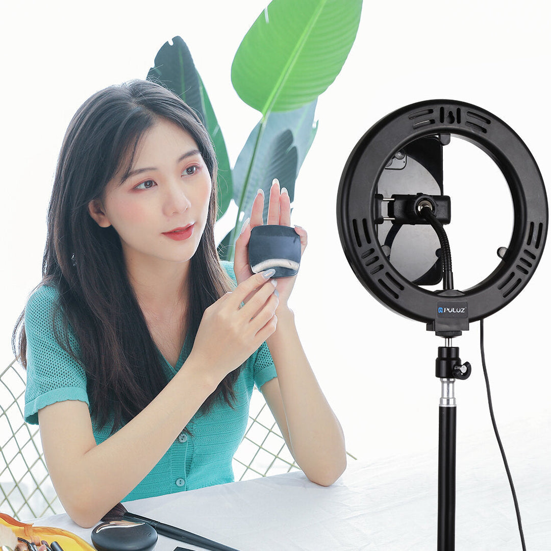 Fill Light Dual Color Temperature LED Arc Ring Lamp with Tripod for Photography Studio Live Broadcast 3200-5600K 7.9 Image 3