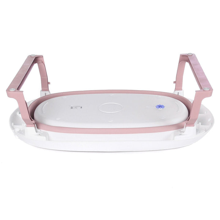 Folding Baby Bathtub Newborn Toddler Collapsible Bath Support w/ Cushion BlueGreen Pink DTTT Image 4