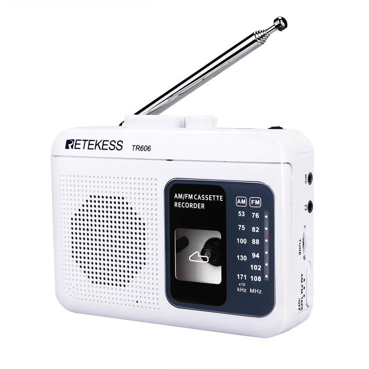 FM AM Portable Radio with Cassette Playback Voice Recorder Image 3