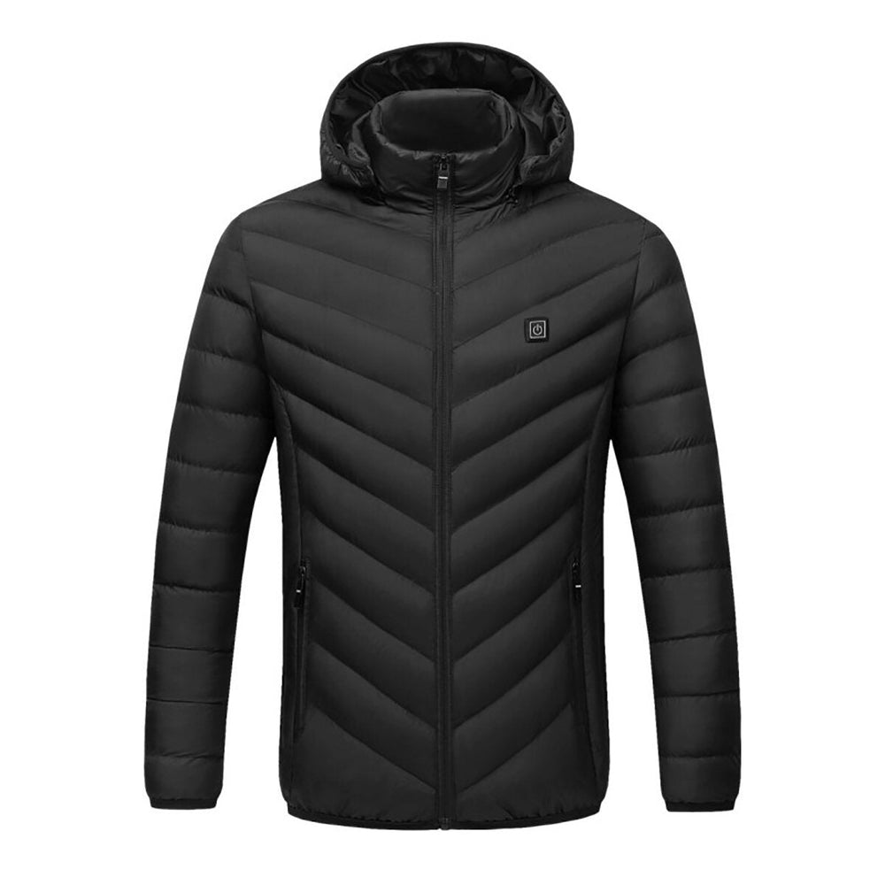 Electric USB Intelligent Heated Coats Jackets Hooded Heating Back + Neck Vest Winter Warmer Men Women Image 2