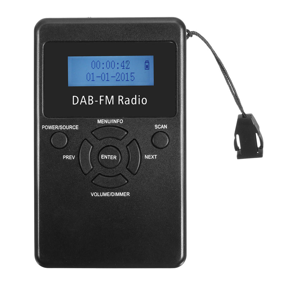 FM/DAB Radio Portable Digital Audio Broadcasting Rechargeable Receiver Headphone Image 1