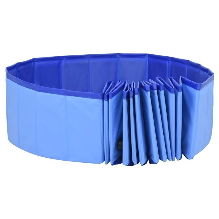 Foldable Dog Swimming Pool Blue 200x30 cm PVC Puppy Bath Collapsible Bathing for Cats Playing Kids Bathtub Pet Supplies Image 6