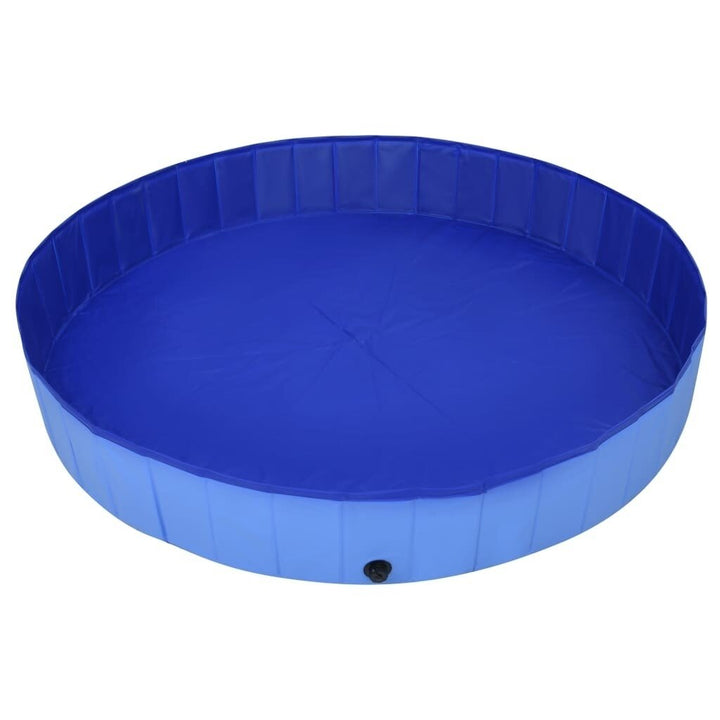 Foldable Dog Swimming Pool Blue 200x30 cm PVC Puppy Bath Collapsible Bathing for Cats Playing Kids Bathtub Pet Supplies Image 9