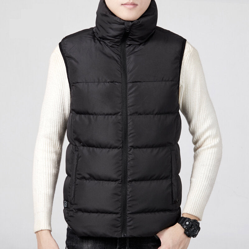 Electric Vest Heated Cloth Jacket USB Warm Up Heating Pad Body Winter Warmer Men Image 1