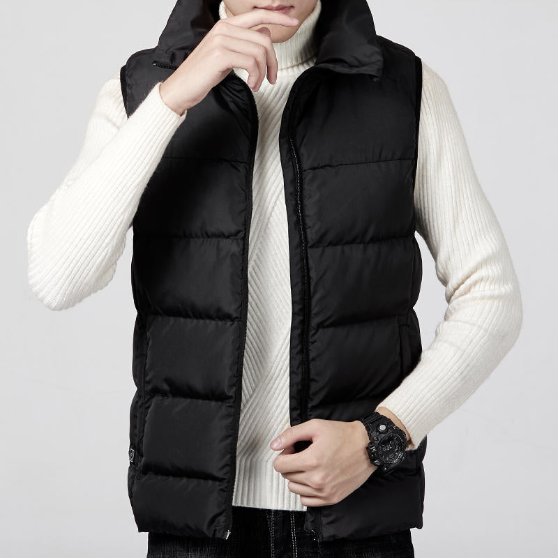 Electric Vest Heated Cloth Jacket USB Warm Up Heating Pad Body Winter Warmer Men Image 2