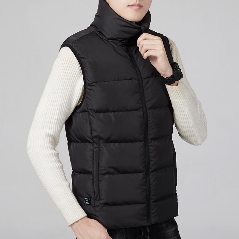 Electric Vest Heated Cloth Jacket USB Warm Up Heating Pad Body Winter Warmer Men Image 4