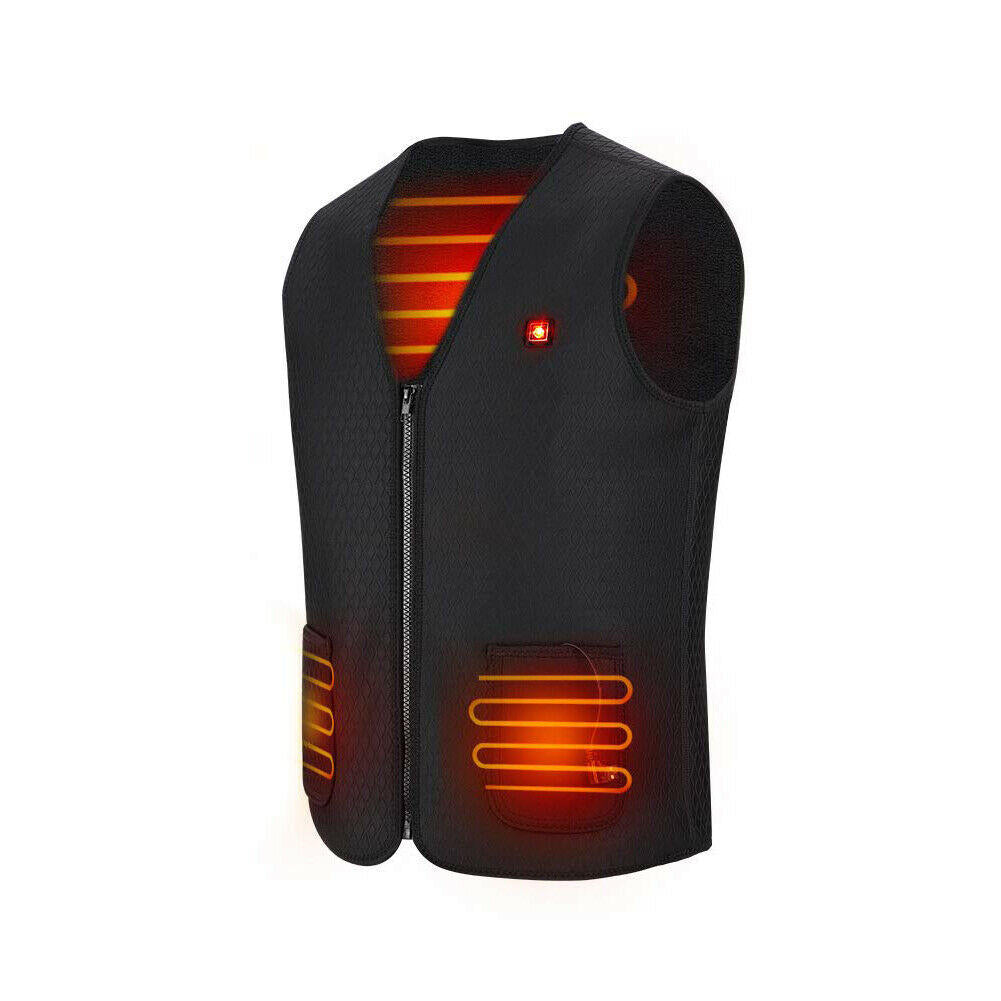 Electric Vest Heated Jacket USB Warm Shoulder Back Waist Abdomen Up Heating Pad Winter Body Warmer Cloth Image 2