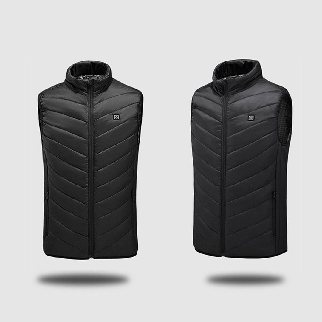 Electric Vest Heated Jacket 9 Heating Area USB Thermal Warm Winter Body Warmer Image 9