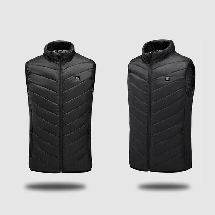 Electric Vest Heated Jacket 9 Heating Area USB Thermal Warm Winter Body Warmer Image 1