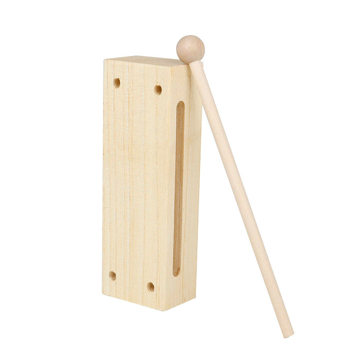 Flanger Toddler Musical Instruments Wooden High-quality Percussion Instrument with Children Mallet Square Two-tone Image 2