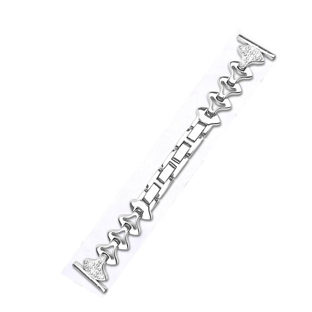 Fashionable Replacement Stainless Steel Crystal Chain Watch Band for Fitbit Smart Watch Image 1