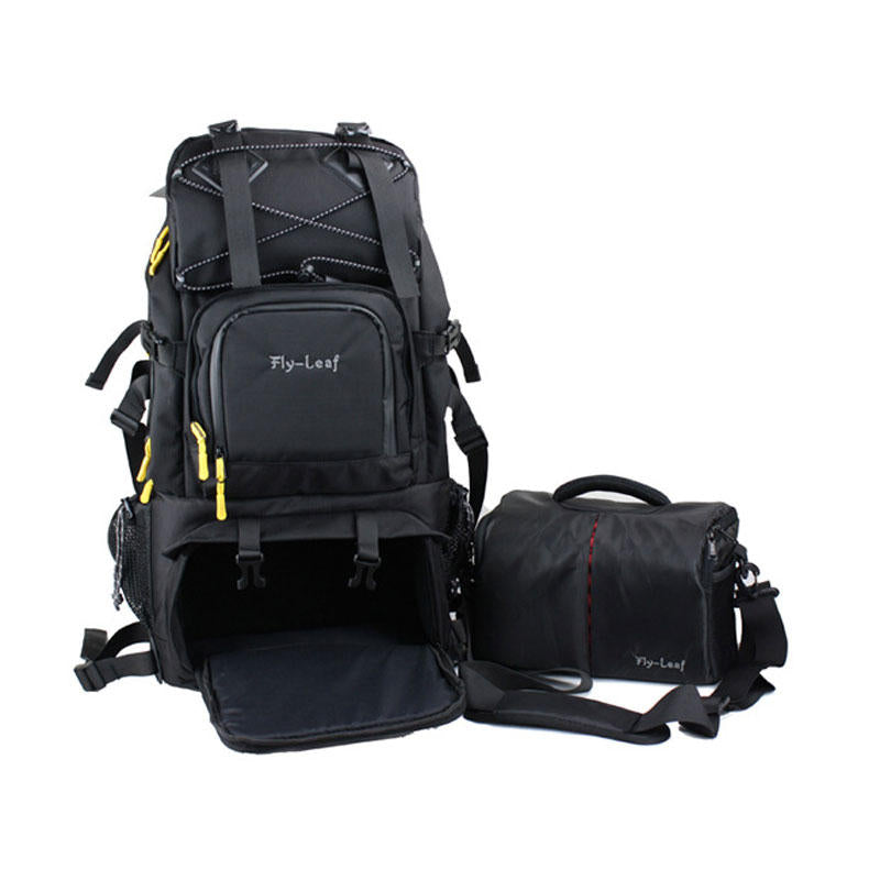 Flying Leaf FL-303D Shockproof Water-resistant Camera Bag Backpack for Canon for Nikon DLSR Camera Tripod Lens Flash Image 1