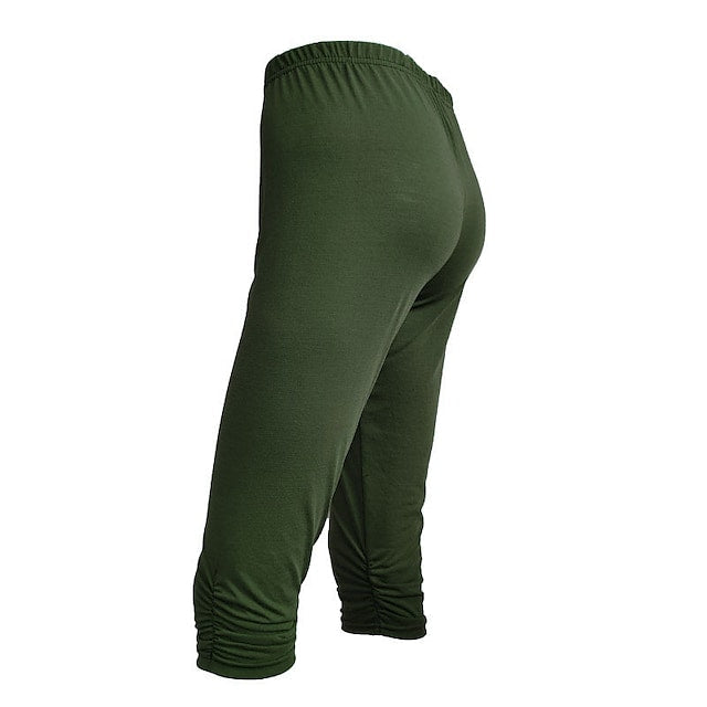 Fashion Calf-Length Stretchy Tummy Control Butt Womens Capri Pants Image 6
