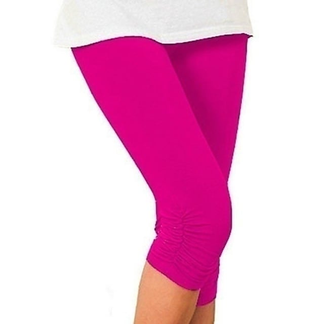 Fashion Calf-Length Stretchy Tummy Control Butt Womens Capri Pants Image 9