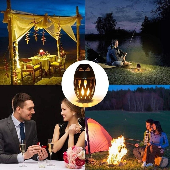 Flame bluetooth Speakers Torch Atmosphere Speaker Wireless Portable Outdoor Speaker with LED Flickers Lights Image 4