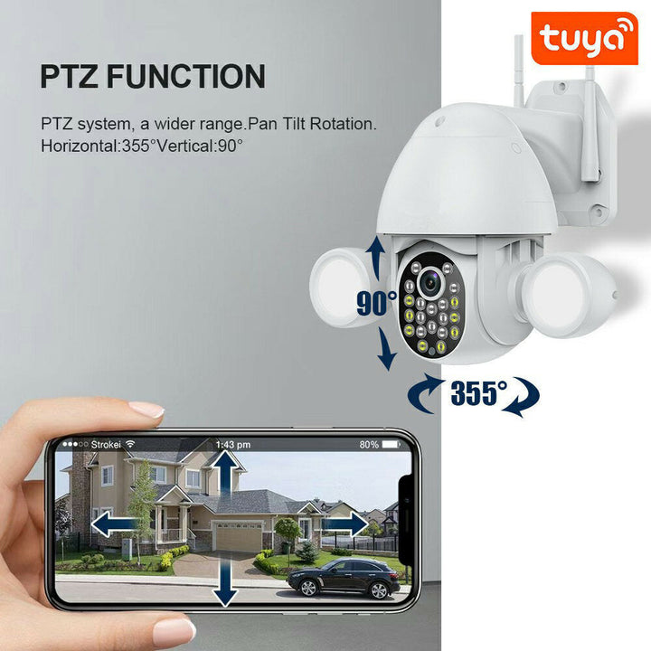 HD 1080P WiFi IP Camera 3MP 2.4G IP66 Waterproof Full Color Night Vision Support Video Control Motion Sensor Detection Image 6