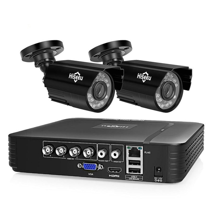 HD 4CH 1080N 5 in 1 AHD DVR Kit CCTV System 2pcs 1080P AHD Waterproof IR P2P Security Camera Image 1