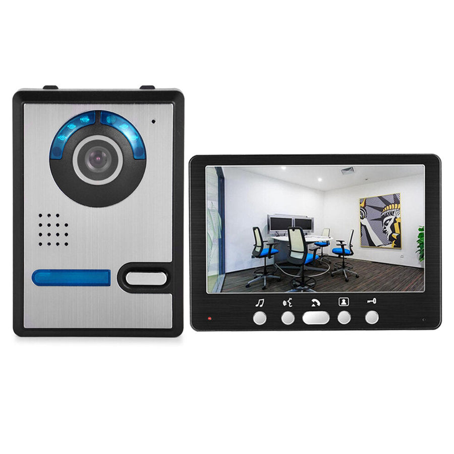 HD 7 inch TFT Color Video Door Phone Intercom Doorbell Home Security Camera Monitor Night Vision System Image 1