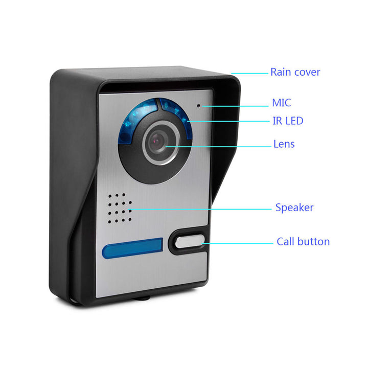 HD 7 inch TFT Color Video Door Phone Intercom Doorbell Home Security Camera Monitor Night Vision System Image 4
