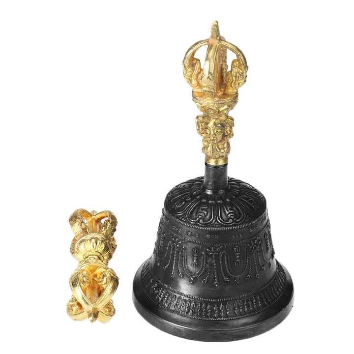 Gold Copper Handheld Bells Spiritual Meditation Singing Brass Craft Image 10