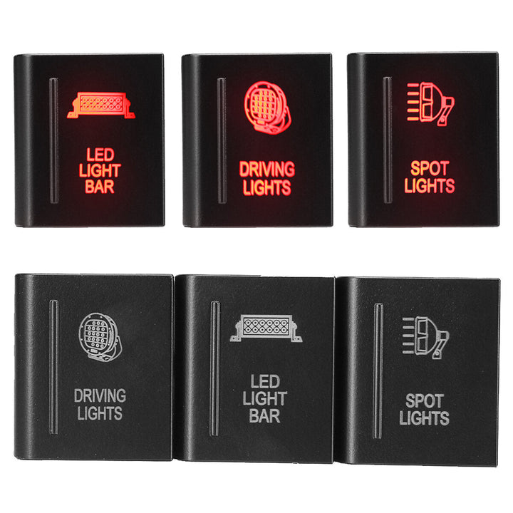 For VW Amarok Amrok Pickup LEFT Push Button Switch Red Spot/Driving Light LED Light Bar On-Off Switch DC 12V 3A Image 1