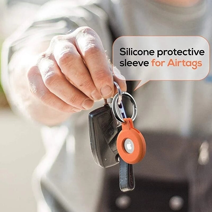 For Apple Airtags Liquid Silicone Protective Sleeve For Apple Locator Tracker Anti-lost Device Keychain Protective Image 6