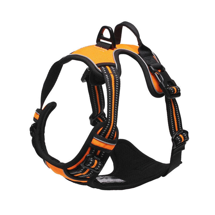 Front Clip Explosion-proof Rushing XS/S/M/L/XL Pet Dog Reflective Harness Oxford Padded Soft Vest Chest strap Back Image 4