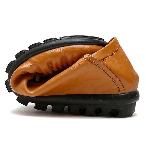 Geunine Leather Casual Soft Sole Comfy Flats Image 2