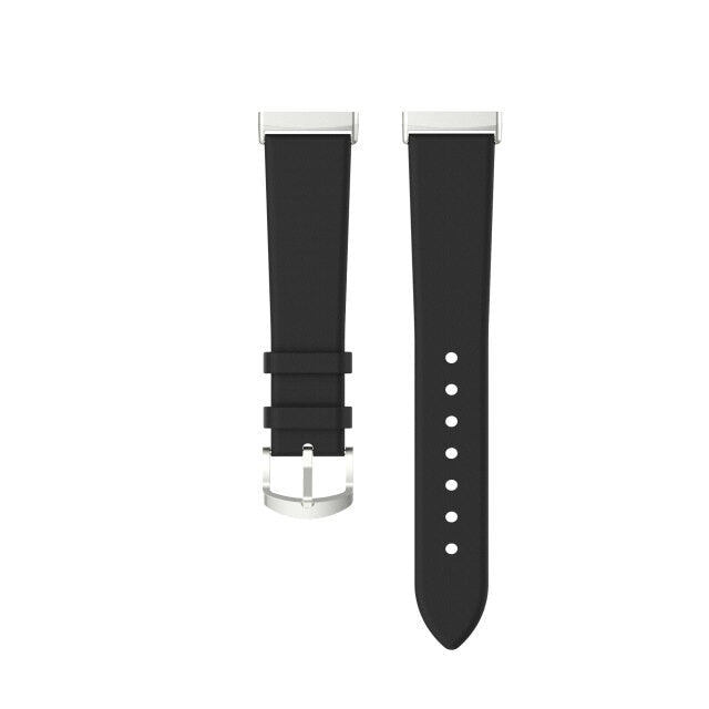 Genuine Leather Pure Color Watch Band Replacement Watch Strap for Fitbit Versa 3 Sense Watch Image 8