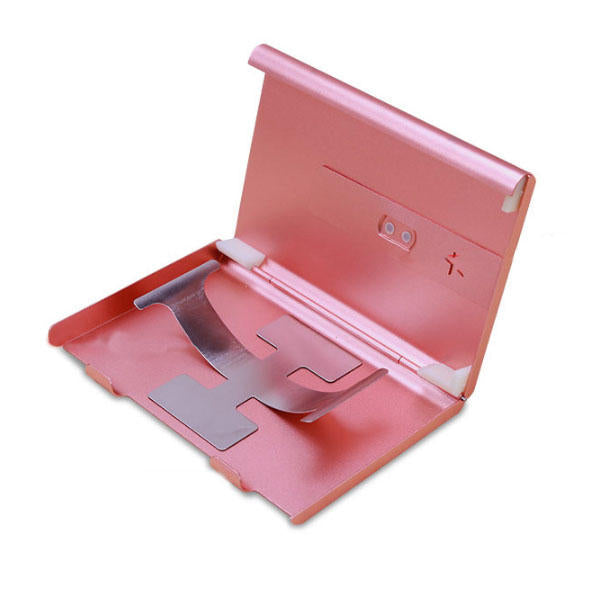 Hand Push Card Holder Credit Card Aluminum Alloy Case Travel Portable Storage Box Men Women Image 4