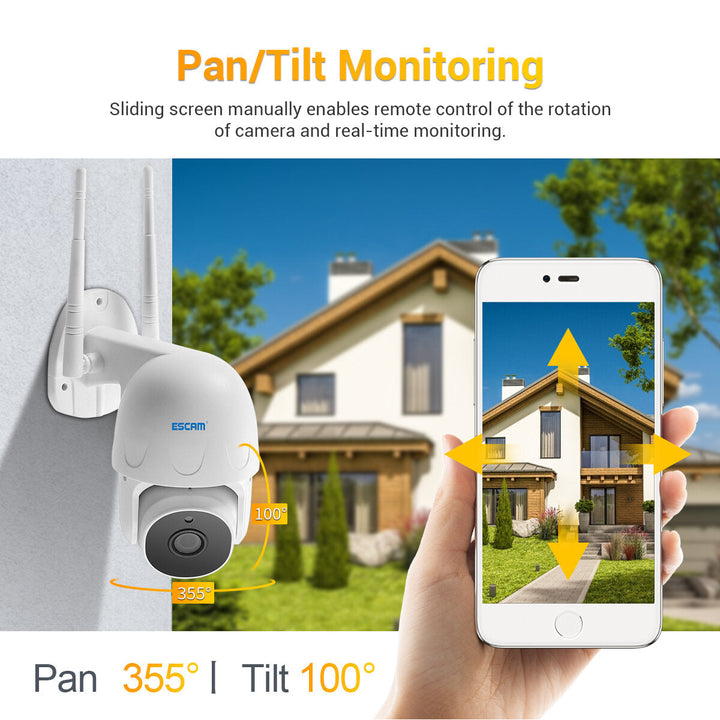 H.265 WiFi IP Camera 1080P Pan,Tilt Outdoor Two Way Audio Voice Alarm Wifi Camera Waterproof Night Vision Surveillance Image 7
