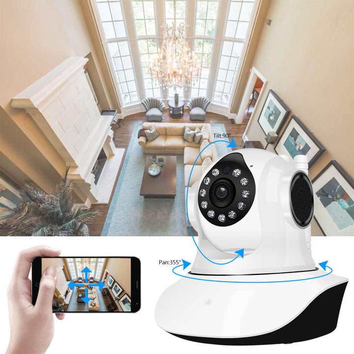 HD 1080P WIFI IP Camera 11 LED PT 360 Built-in Antenna IP Camera Moving Detection Two-way Audio Baby Monitors Image 10