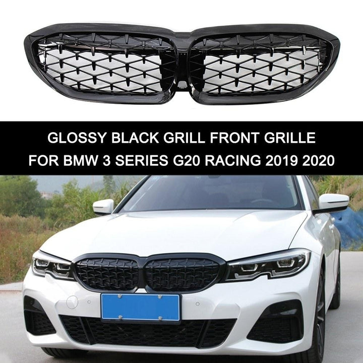 Glossy Black Grill Front Kidney Grille Replacement for BMW 3 Series G20 Racing 2019 2020 Image 4
