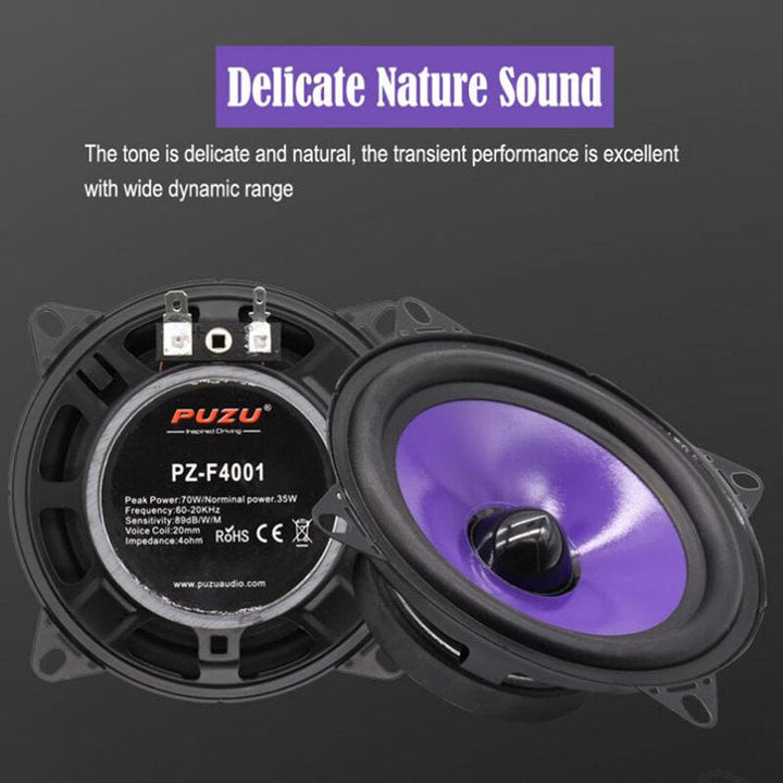 Full Range Frequency Car Audio Speaker Heavy Mid-bass4 Inch 70W Ultra-thin Modified Speaker Non-destructive Installation Image 6