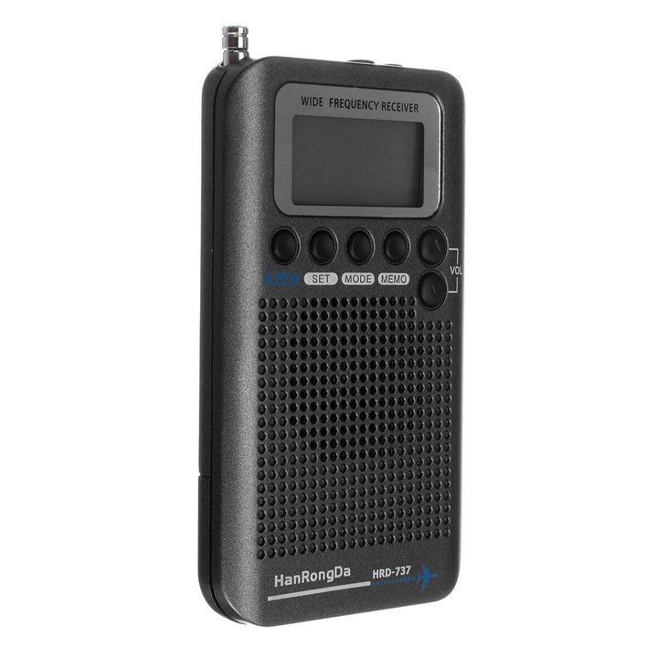 Full Bands Portable Digital AIR FM AM CB SW VHF Radio LCD Stereo Mini Receiver Speaker Image 2